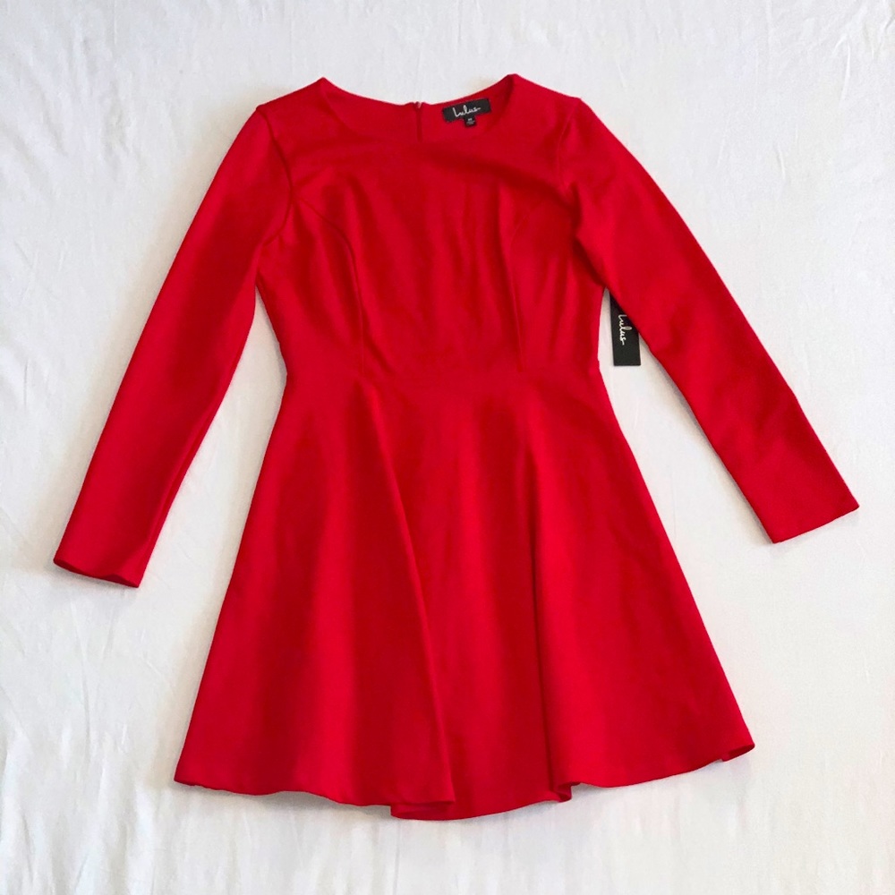 Red long sleeve lulus dress!